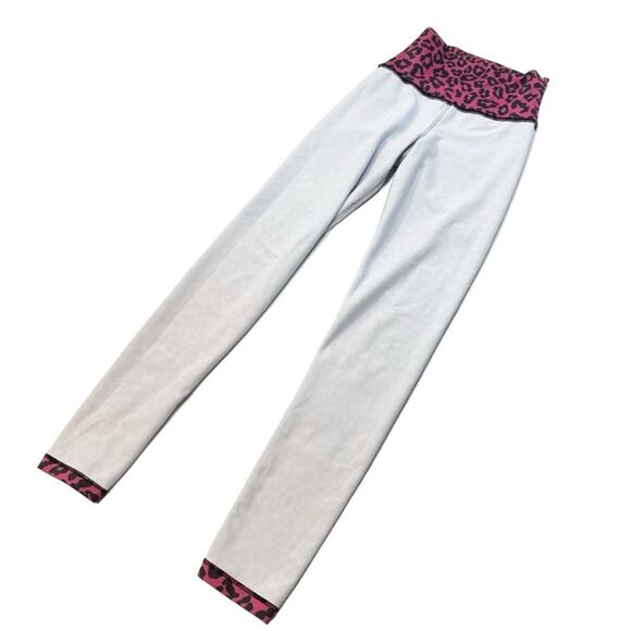 Beach Riot x Revolve Ayla Leggings High Rise Pink Leopard Cheetah Print Size XS - Picture 8 of 14